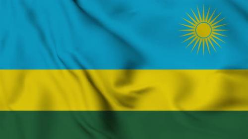 Videohive - Rwanda flag seamless waving animation - 38115723 - 38115723