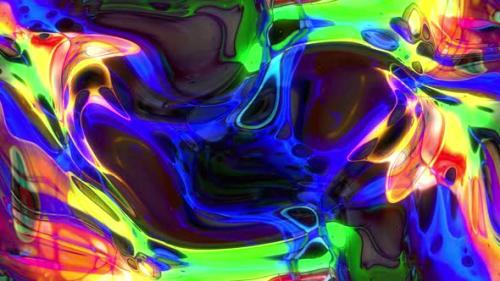 Videohive - Abstract Psychedelic Background.Multicolored Liquid Animation waves - 38118220 - 38118220