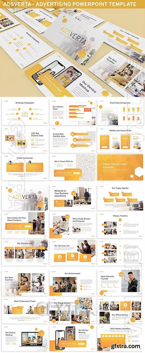 Adsverta - Advertising Powerpoint Template 252MF94