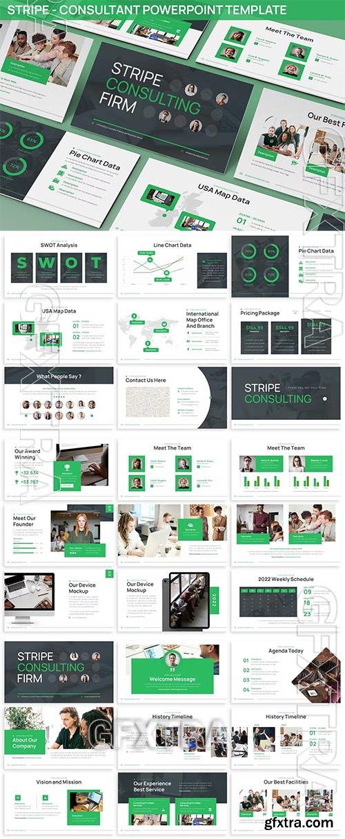 Stripe - Consultant Powerpoint Template RKFLSRH