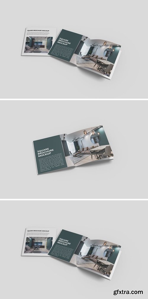 Square Brochure / Magazine Mockup 8U2EBT5