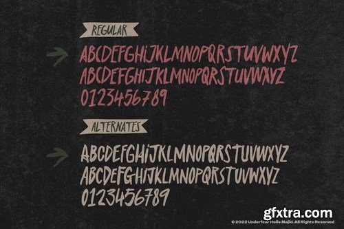 Underfear Brush Font