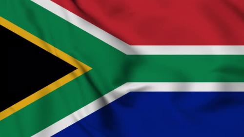 Videohive - South Africa flag seamless waving animation - 38115743 - 38115743