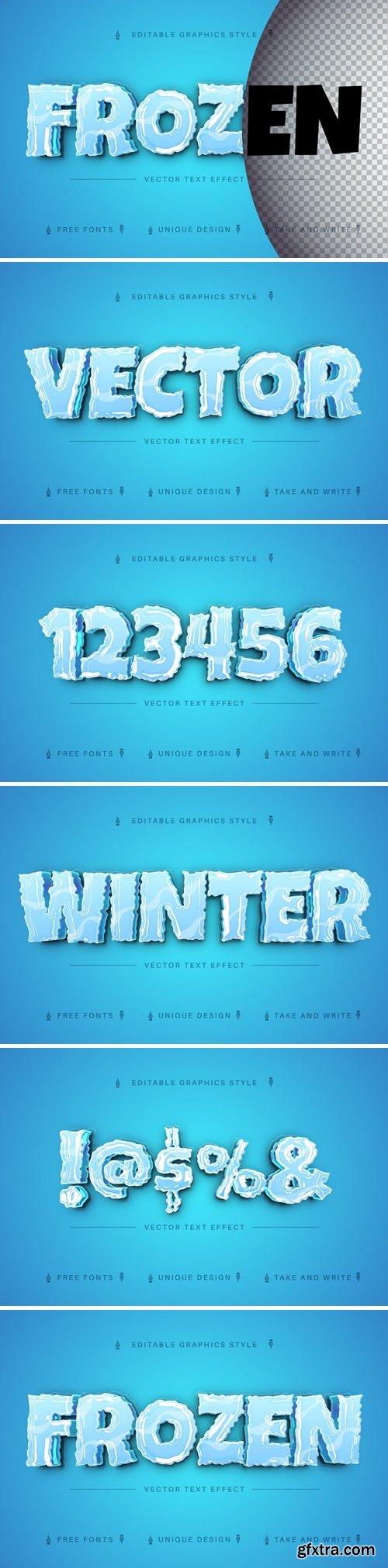 Frozen Winter - Editable Text Effect, Font Style