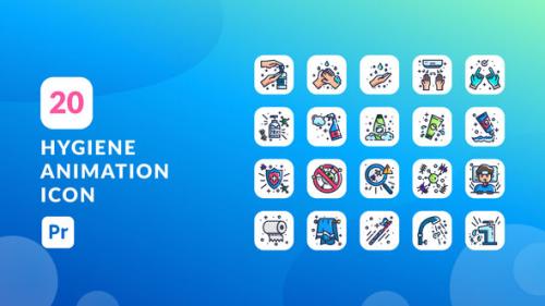 Videohive - Hygiene Animation Icons | Premiere Pro MOGRT - 38138068 - 38138068