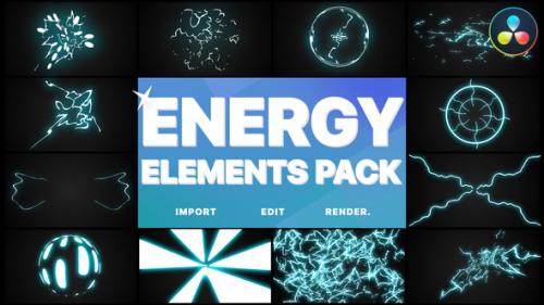 Videohive - Energy Elements Pack | DaVinci Resolve - 38161559 - 38161559