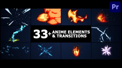 Videohive - Anime Elements And Transitions | Premiere Pro MOGRT - 38162719 - 38162719