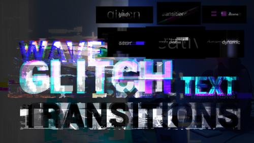 Videohive - Wave Glitch Text Transitions - 38175389 - 38175389