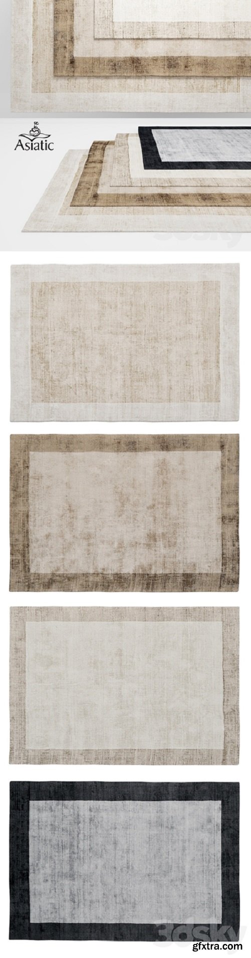 Asiatic Blade Border Rugs