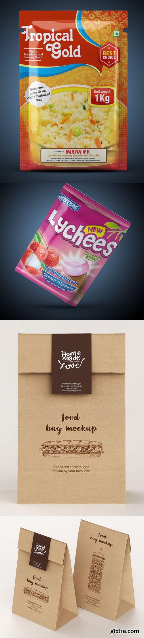 5 Packaging Branding PSD Mockups Templates