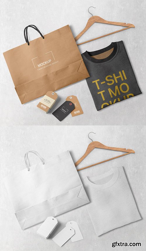 Realistic Clothing Branding Design PSD Template