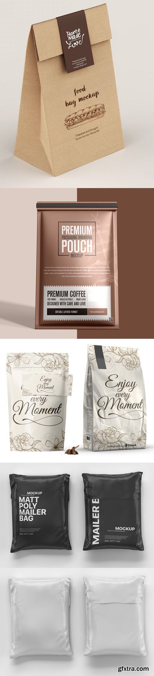 5 Packaging Branding PSD Mockups Templates