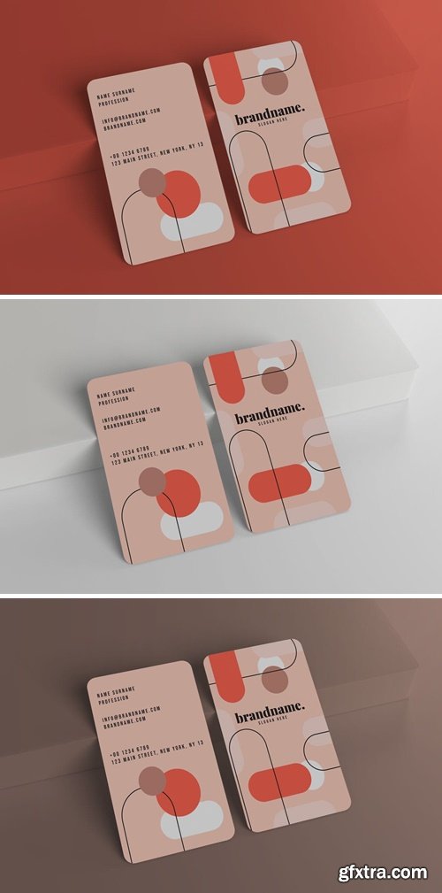 Round Portrait Business Card - Mockup 6ADGEBZ