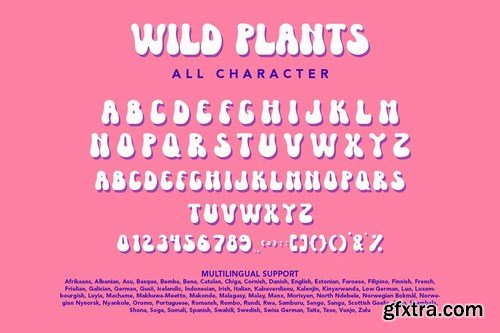 Wild Plants - Groovy Retro Display Font