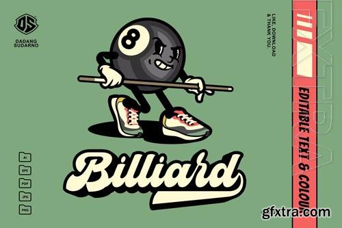 Billiard Ball Mascot Logo
