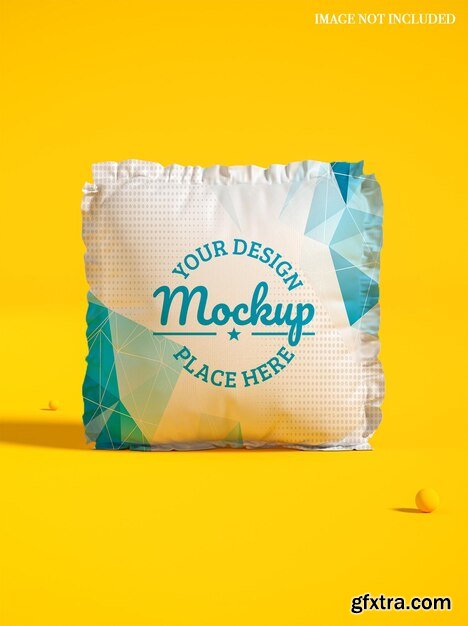 Cute mini pillow mockup