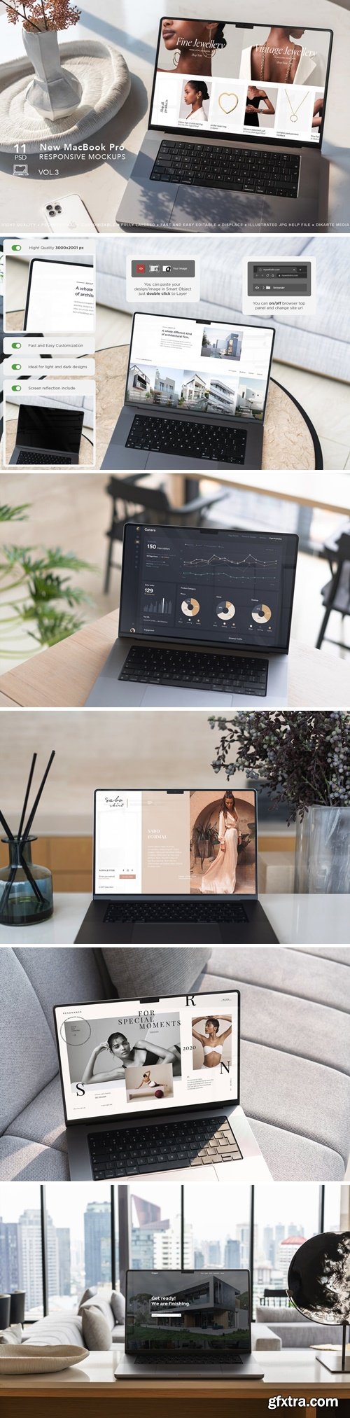 New MacBook Pro Responsive MockUps P4UKF7J