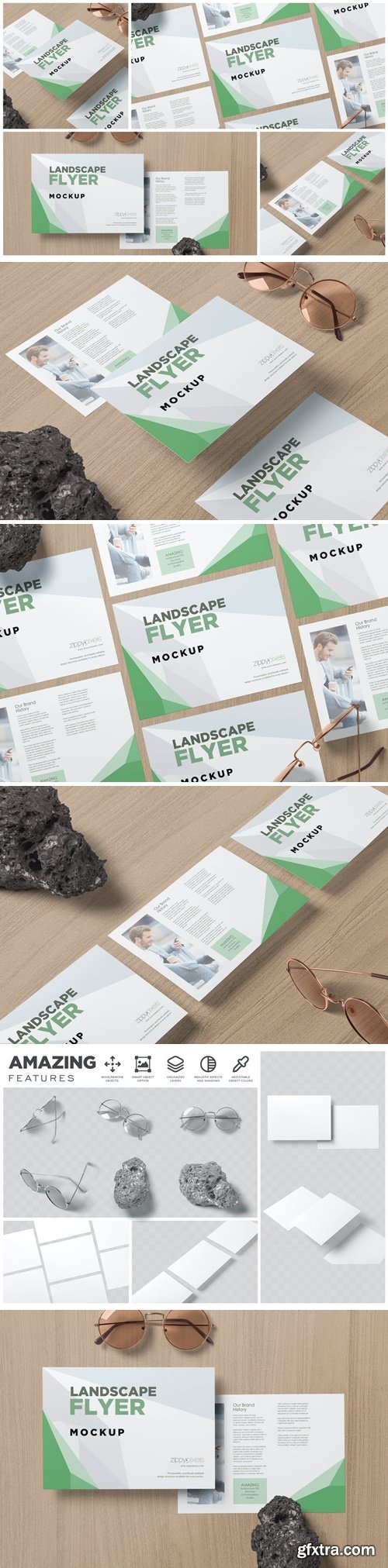 A4 Landscape Flyer Mockups QCKELCC