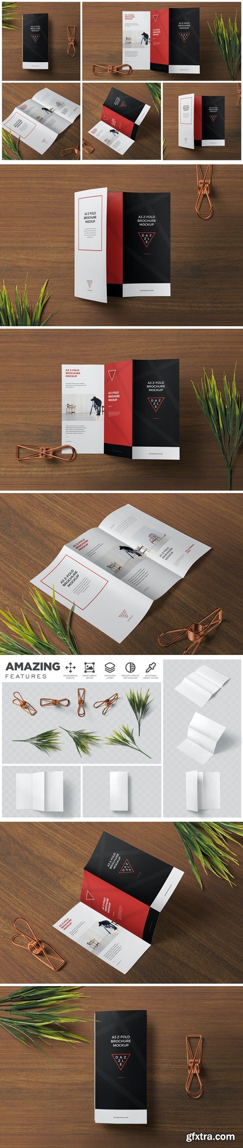 A3 Z Fold Brochure Mockups BMS2P36