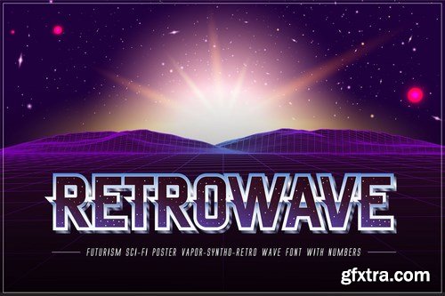 Retrowave – Retro Wave Poster Font