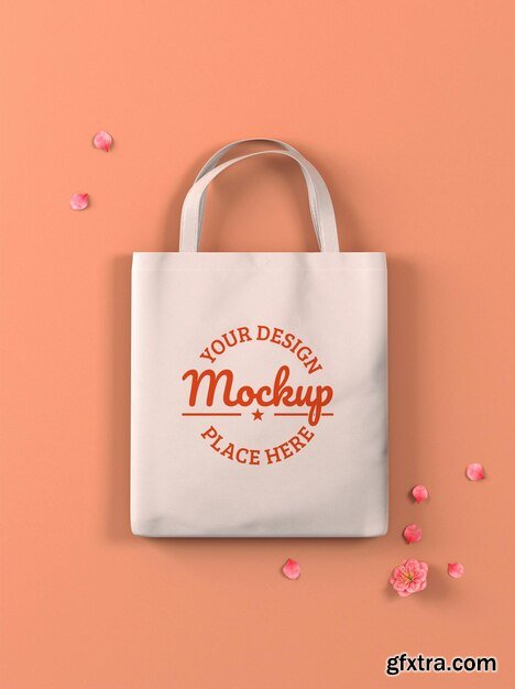 Girl tote bag mockup