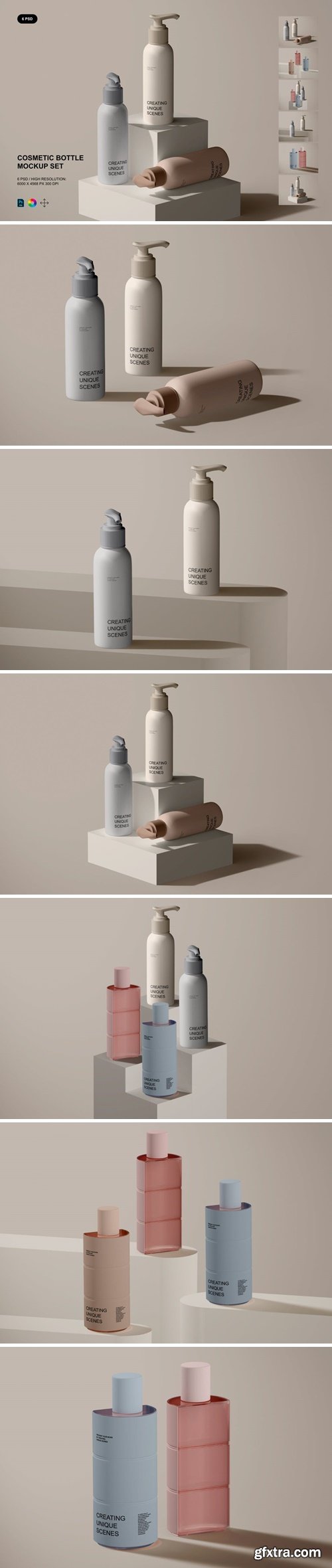 Cosmetic Bottle Mockup Set L66M2A2