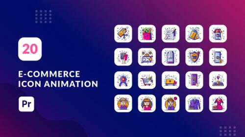 Videohive - E-Commerce Animation Icons | Premiere Pro MOGRT - 38212381 - 38212381