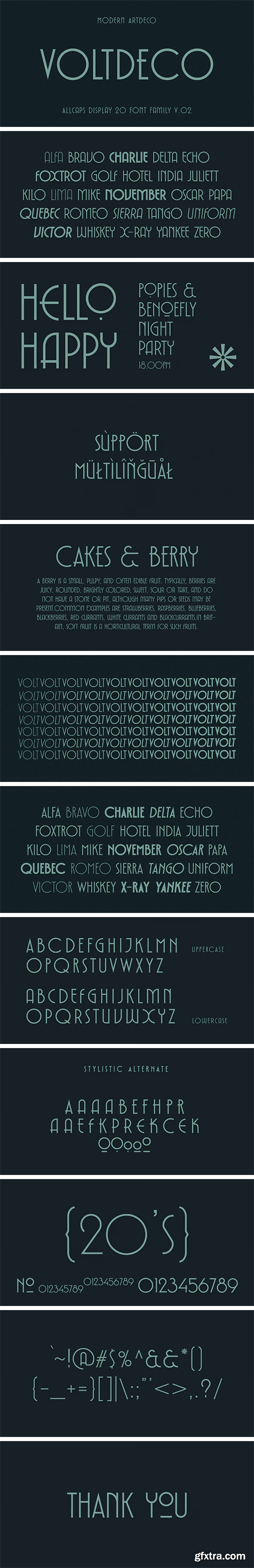 Voltdeco V02 Font Family