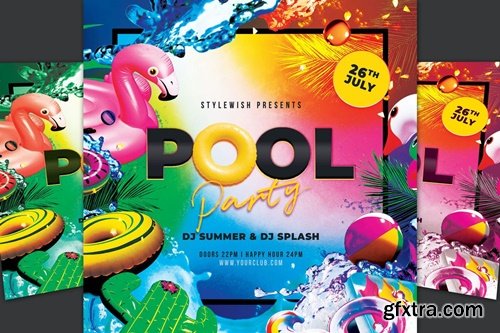 Pool Party Flyer W2SMHKS