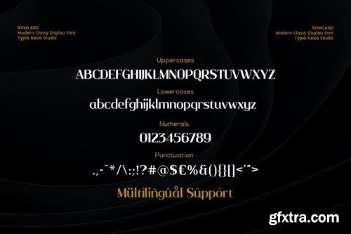 Rowland - Modern Masculine Classy Sans Serif