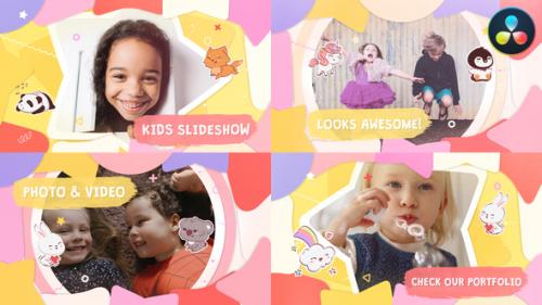 Videohive - Cartoon Kids Slideshow | DaVinci Resolve - 38001086 - 38001086