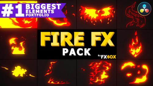 Videohive - 2D FX Fire Elements | DaVinci Resolve - 38230104 - 38230104