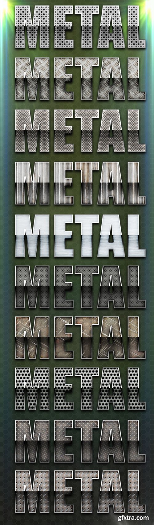 16 Glossy Metal Styles for Photoshop