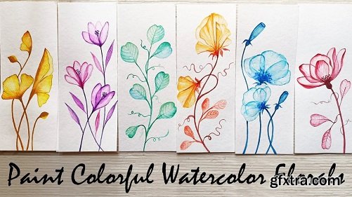 Watercolor Florals : 6 Day Challenge to Master Transparent Flowers