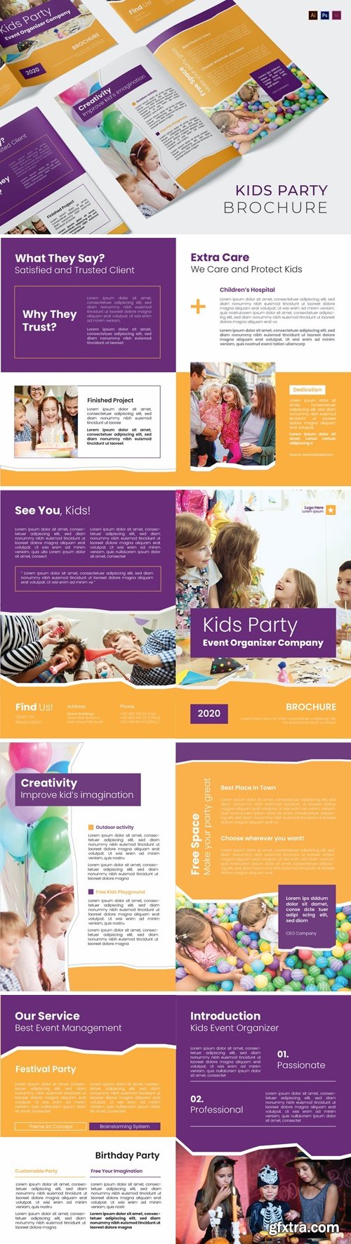 Kids Party Organizer Brochure 58CNAWZ