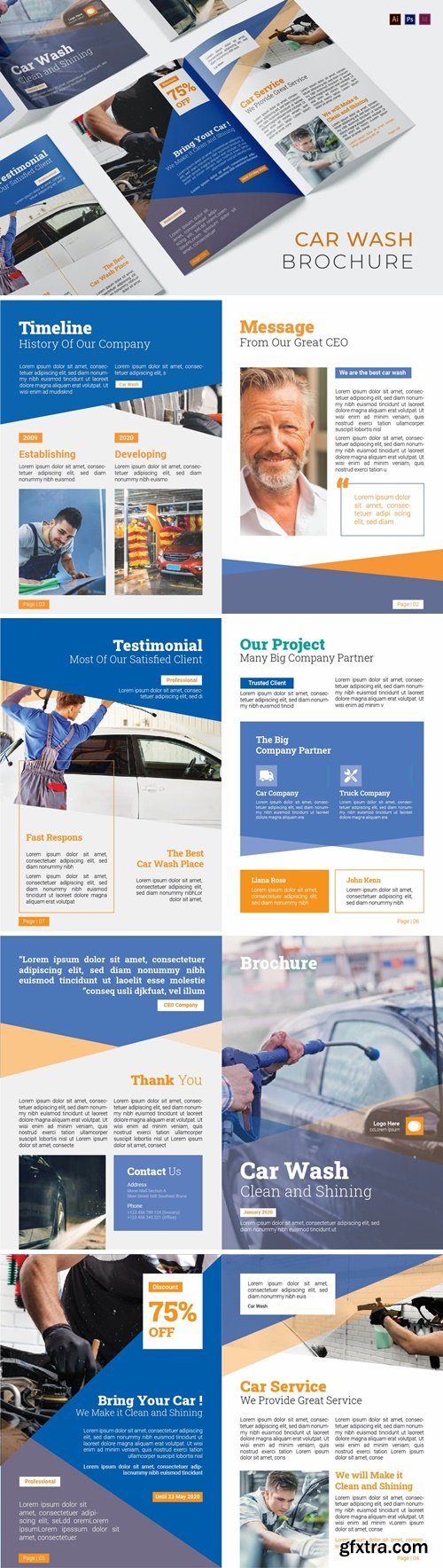 Car Wash Company Brochure HDZX339