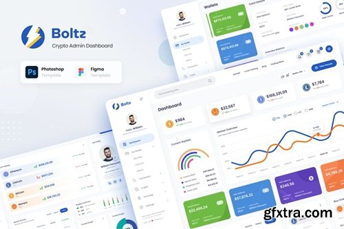 Boltz - Crypto Admin Panel Dashboard UI Template 7FBMCD3