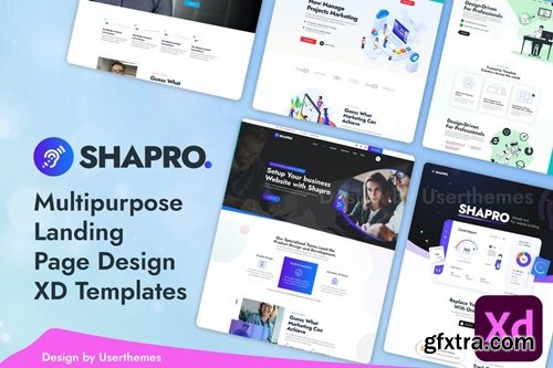 Shapro - Multipurpose Landing Page XD Template RVLR5VS