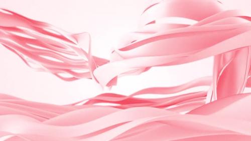 Videohive - Abstract Red Cloth Wavy Shapes Background - 38247493 - 38247493