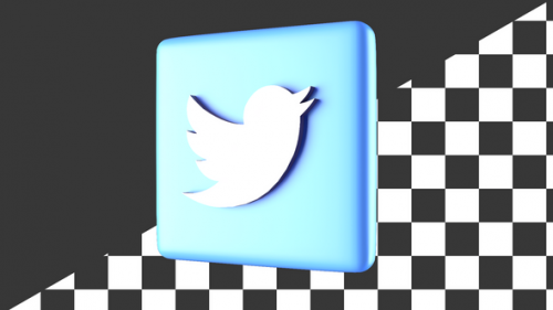 Videohive - Spinning Loop 3d Twitter Logo Alpha Channel - 38247494 - 38247494