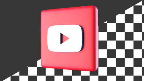 Videohive - Spinning Loop 3d Youtube Logo Alpha Channel - 38247502 - 38247502