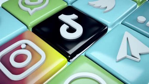 Videohive - Social Media Logos Background - 38247510 - 38247510