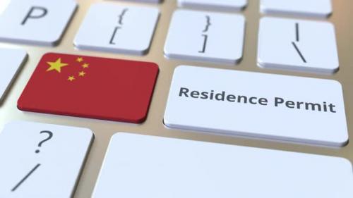 Videohive - Residence Permit Text and Flag of China on the Buttons - 38247550 - 38247550