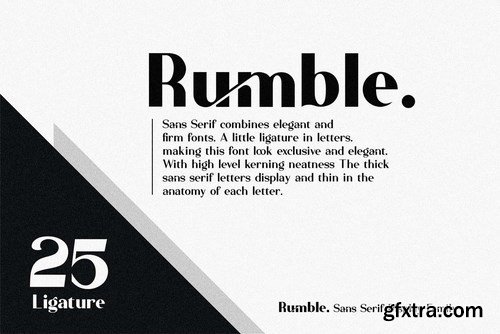 Rumble Elegant Sans Serif Font