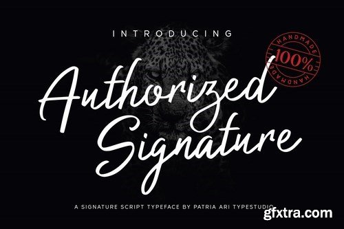 Authorized Signature Font