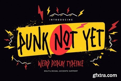 Punk Not Yet - Weird Display Typeface