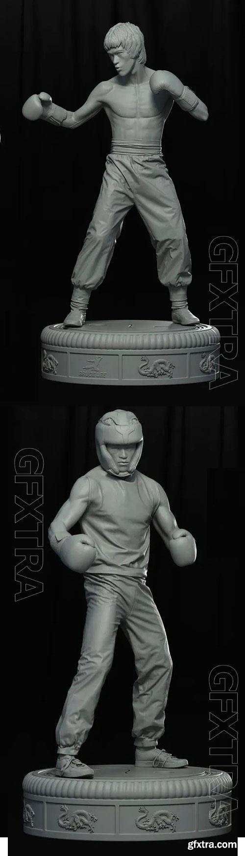 Bruce Lee and Enemy 3D Print Model 