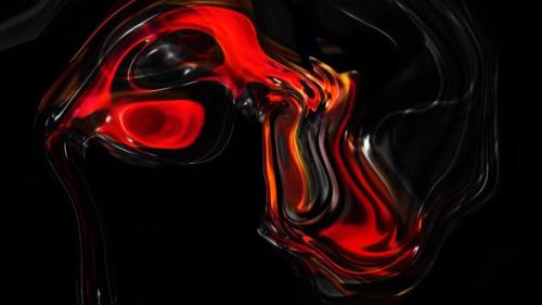 Videohive - Abstract Background Oily Glossy Material Twisted Liquid Animation - 38213934 - 38213934