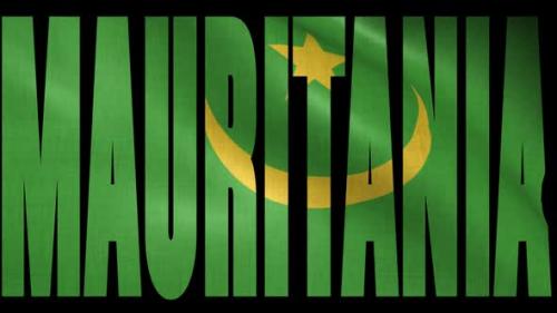 Videohive - Mauritania Flag Into Country Name - 38219916 - 38219916