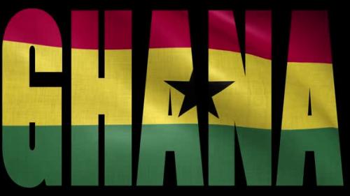 Videohive - Ghana Flag Into Country Name - 38219926 - 38219926